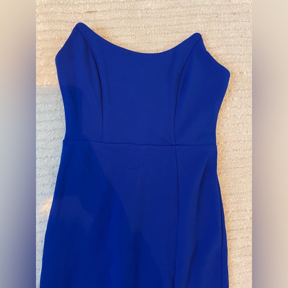 WORN ONCE Hello Molly blue corset dress with a high slit - Picture 4 of 6